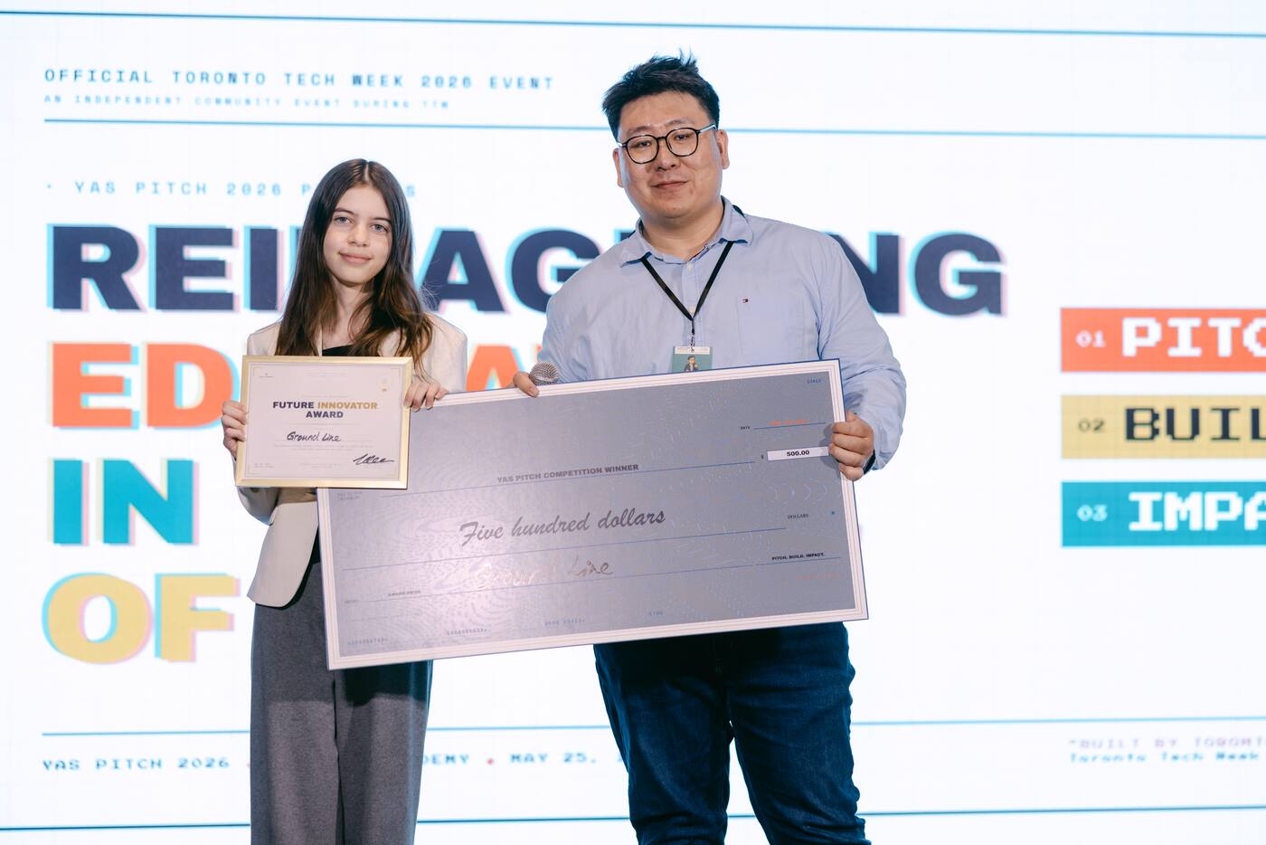 Ground Line receiving Future Innovator Award