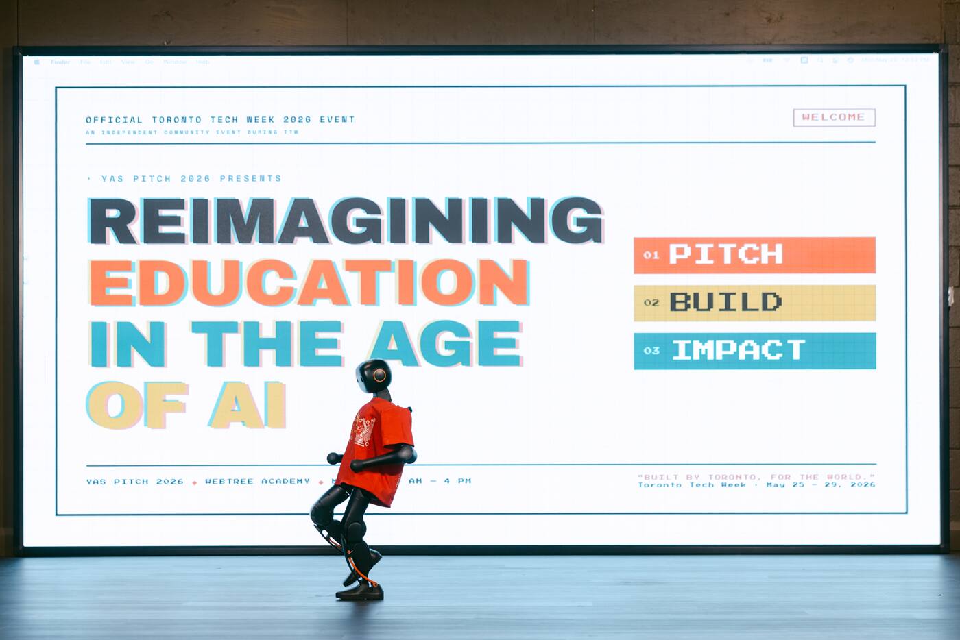 Robot showcase moment at Toronto Tech Week 2026